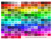 216 Color Chart Digital File   **** FREE DOWNLOAD****